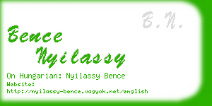 bence nyilassy business card